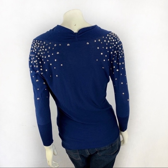 Halston Heritage silk blue sweater size S - Picture 3 of 7